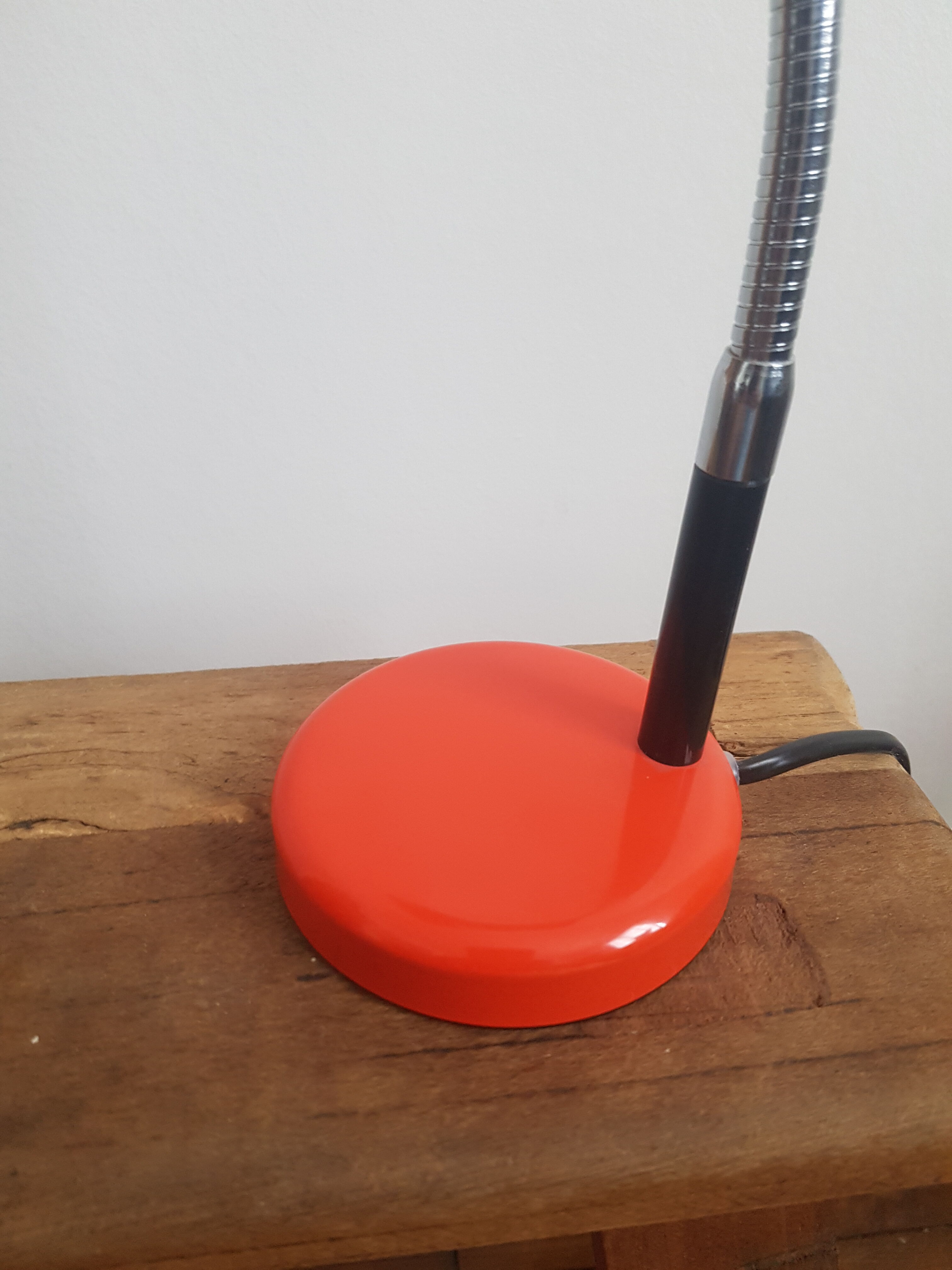 Vintage red metal lamp