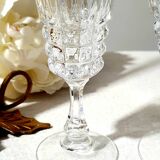 Lot de 17 flûtes verre coupe à champagne cristal d'arques Pompadour
