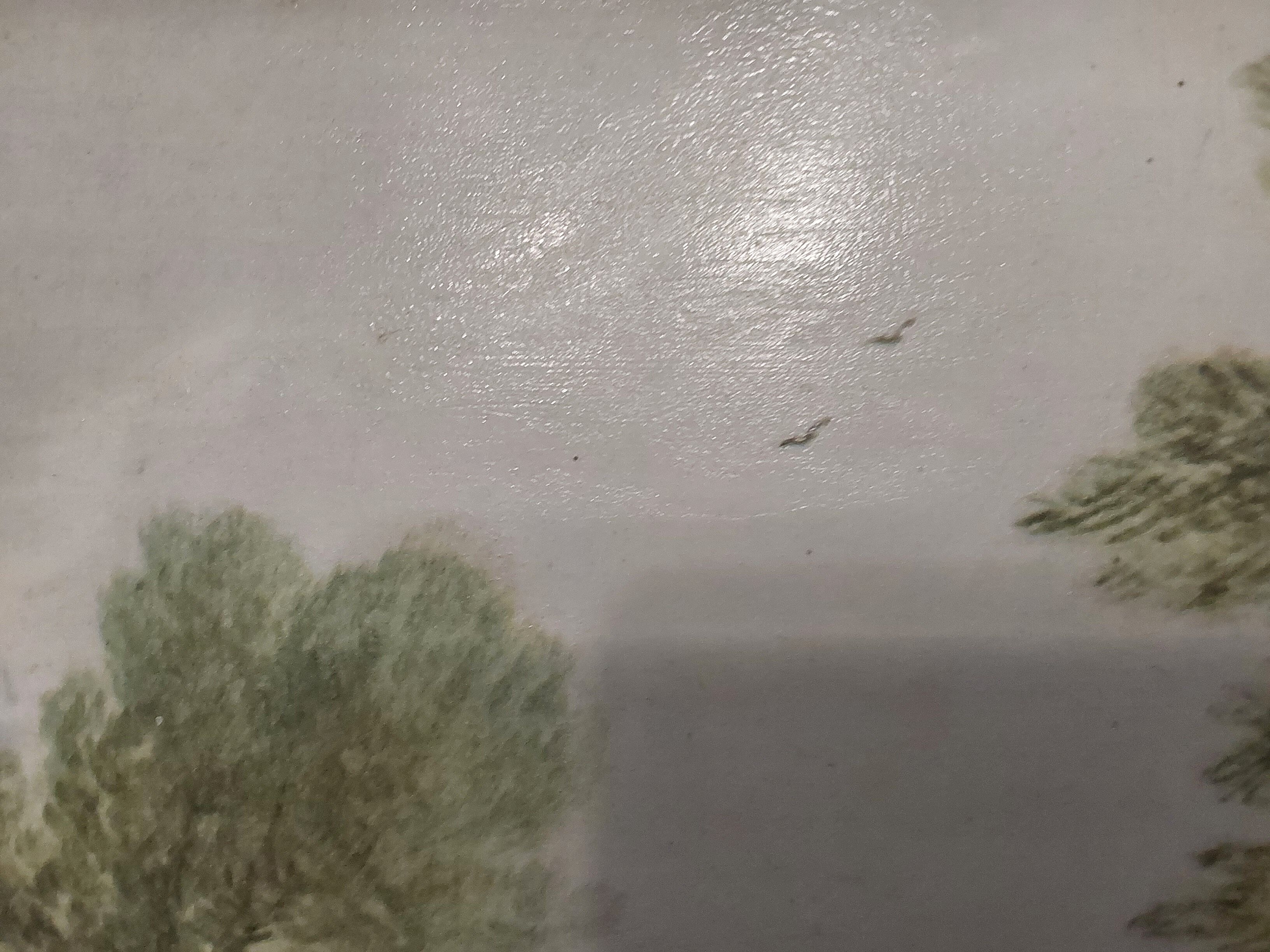 Huile sur toile de Thomas Gainsbourough, "vue près de king’s bromley ” (reproduction)