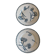 Two ironstone plates from Lunéville Keller and Guérin with a floral pattern.