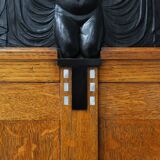 Armoire de style Art Nouveau avec plaquette signée par Geo Vervanck, Belgique