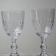 Set of 7 cut crystal port glasses by Baccarat, Richelieu variant.