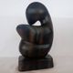 Wooden Sculpture of a Woman with Her Child