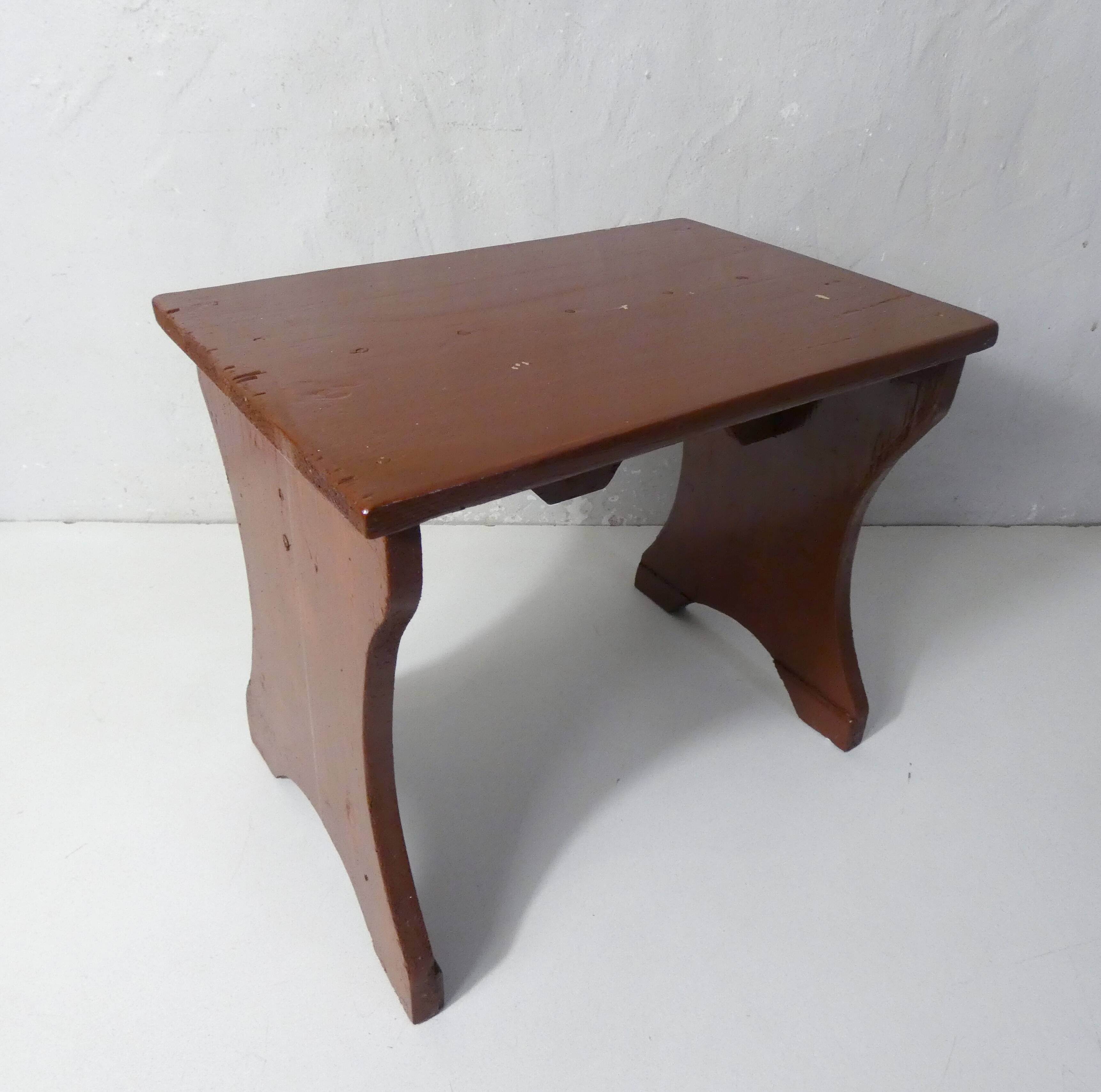 Small wooden step bench