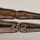 I030 Sugar tongs in silver-plated rock – Louis XV style