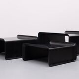 Rosenthal Large Black Fiberglass nesting tables 1970s Germany