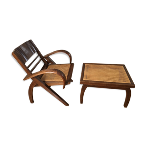 Fauteuil et son repose pied