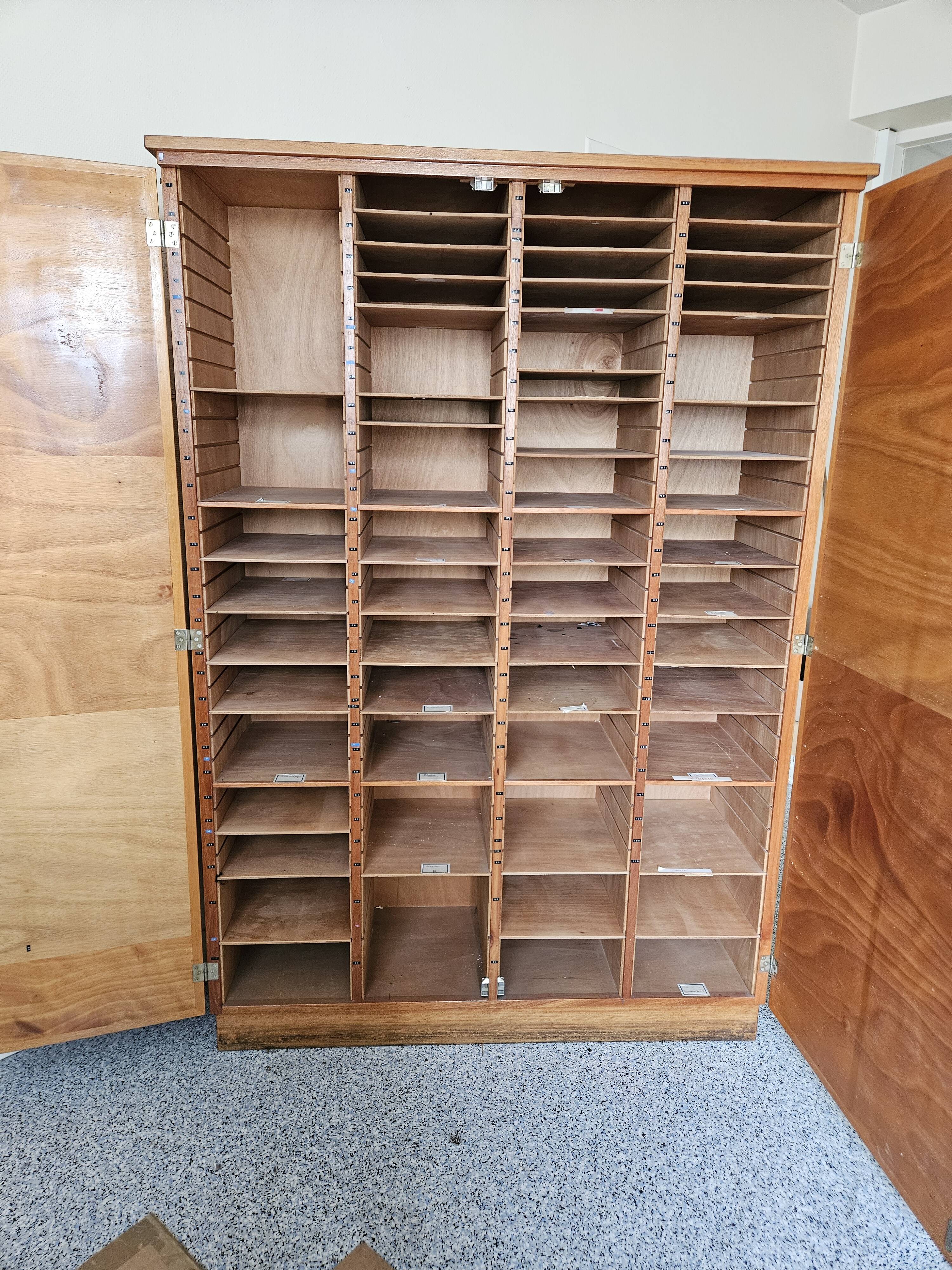 large antique wooden storage unit