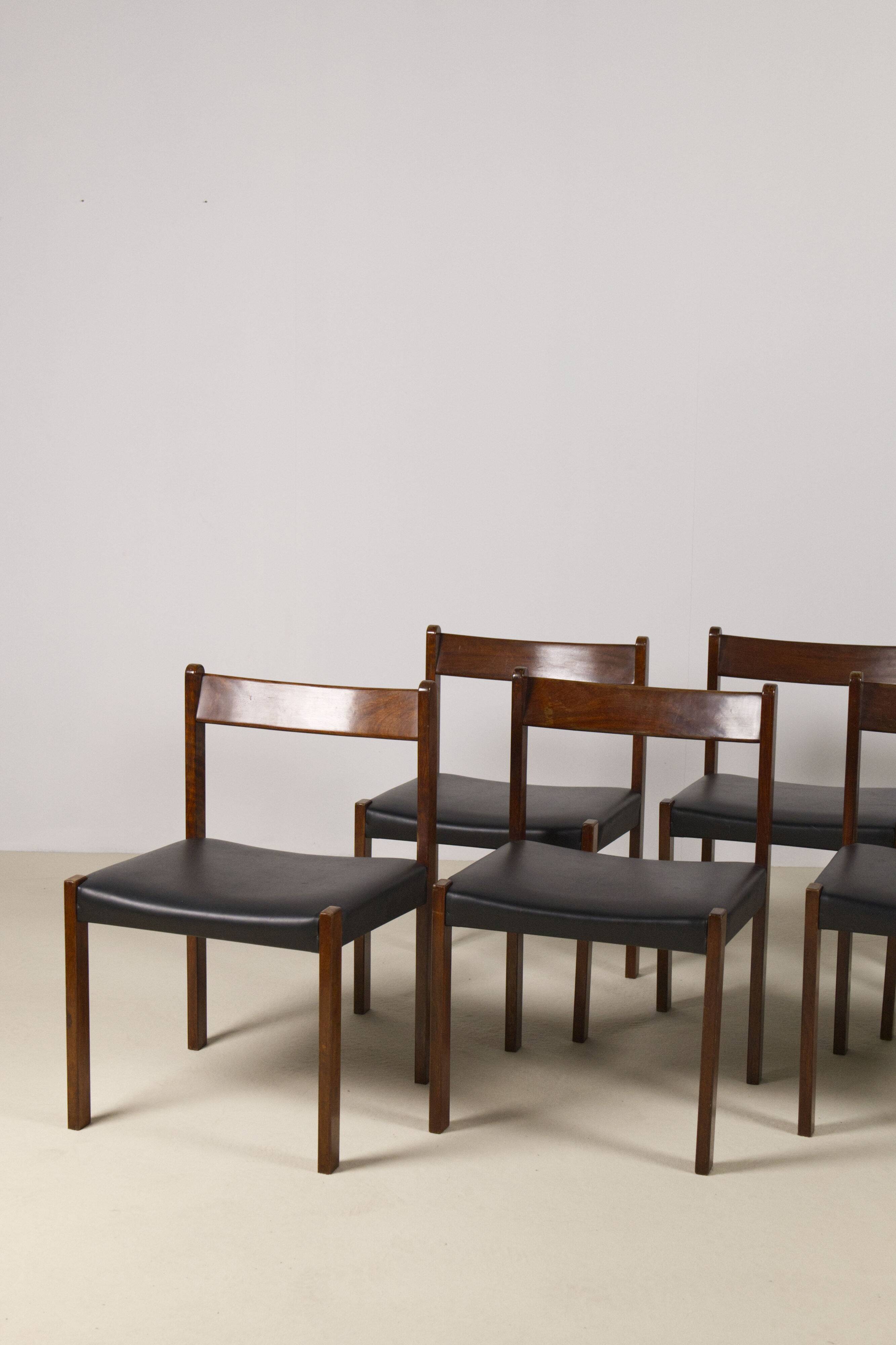 6x Dining chairs Alfred Hendrickx for Belform, 1960s, Belgium