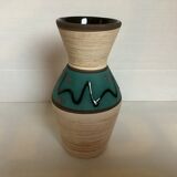 Matte green beige vase Germany