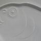 White porcelain fish dish