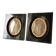 Pair black vintage bakelite frames 14.5 cm x 12.5 cm glass 8.5 cm x  6 cm
