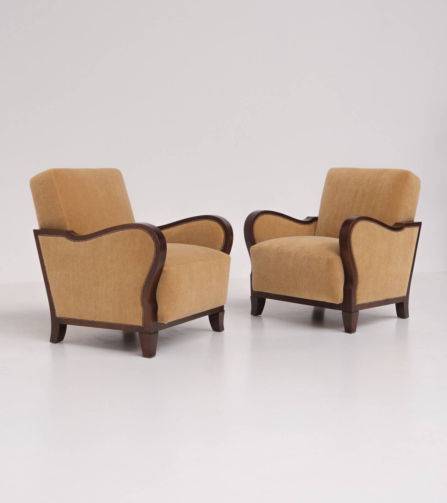 Paire de fauteuils club Art Déco, années 1940