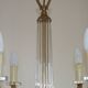 French Mid-Century / 1960s 4 Light Chandelier In The Style of Jacques Adnet