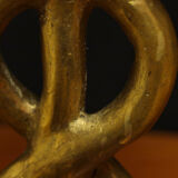 Brutalist bronze chandelier