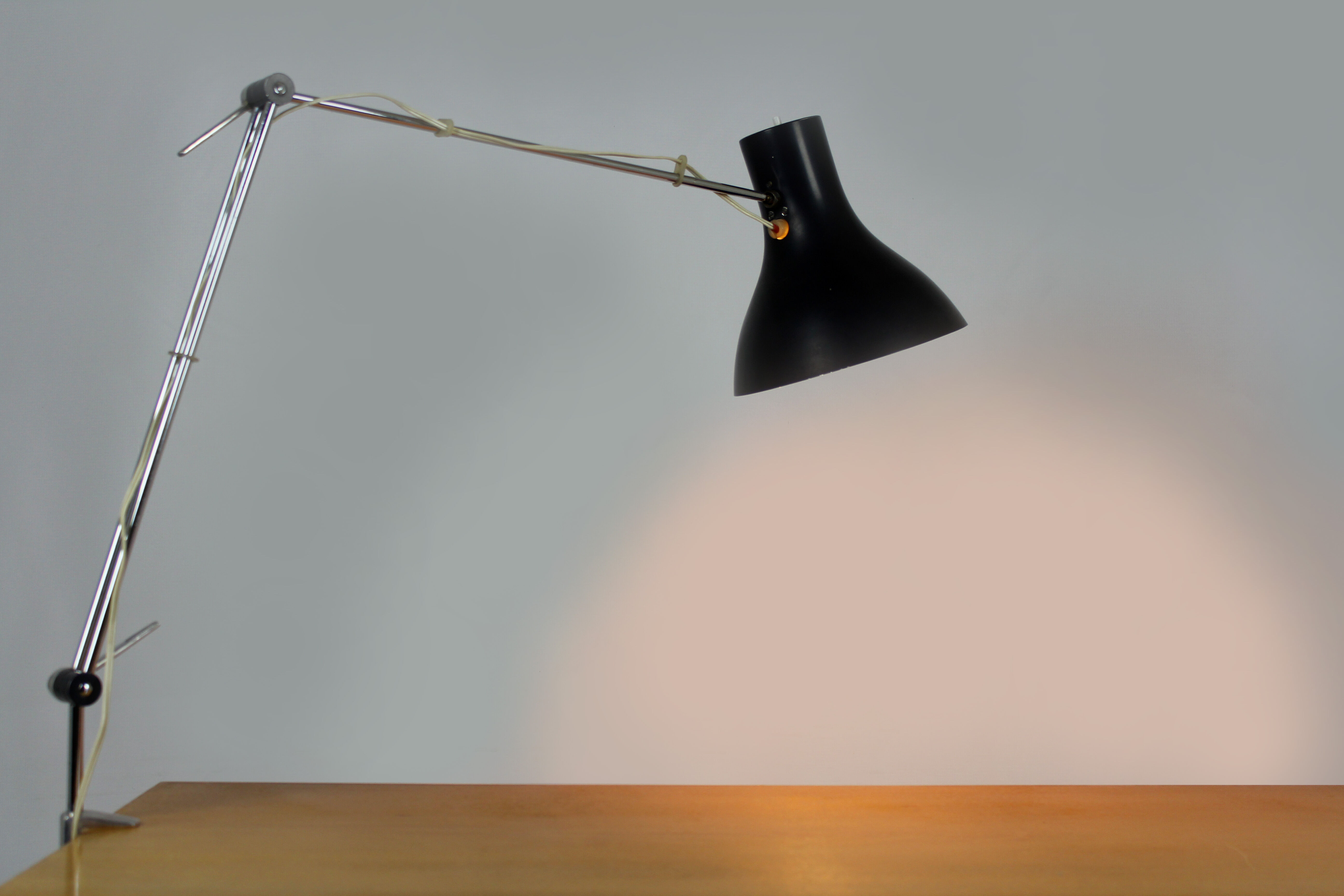 industrial table lamp by Josef Hurka for Napako, 1960