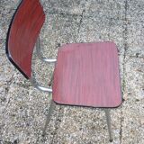 Red-brown marbled formica chair