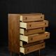 Mid-century modern Danish high chest of drawers in teak with brass handles, 1960s