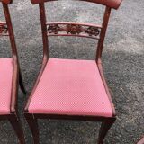 6 stamped English chairs