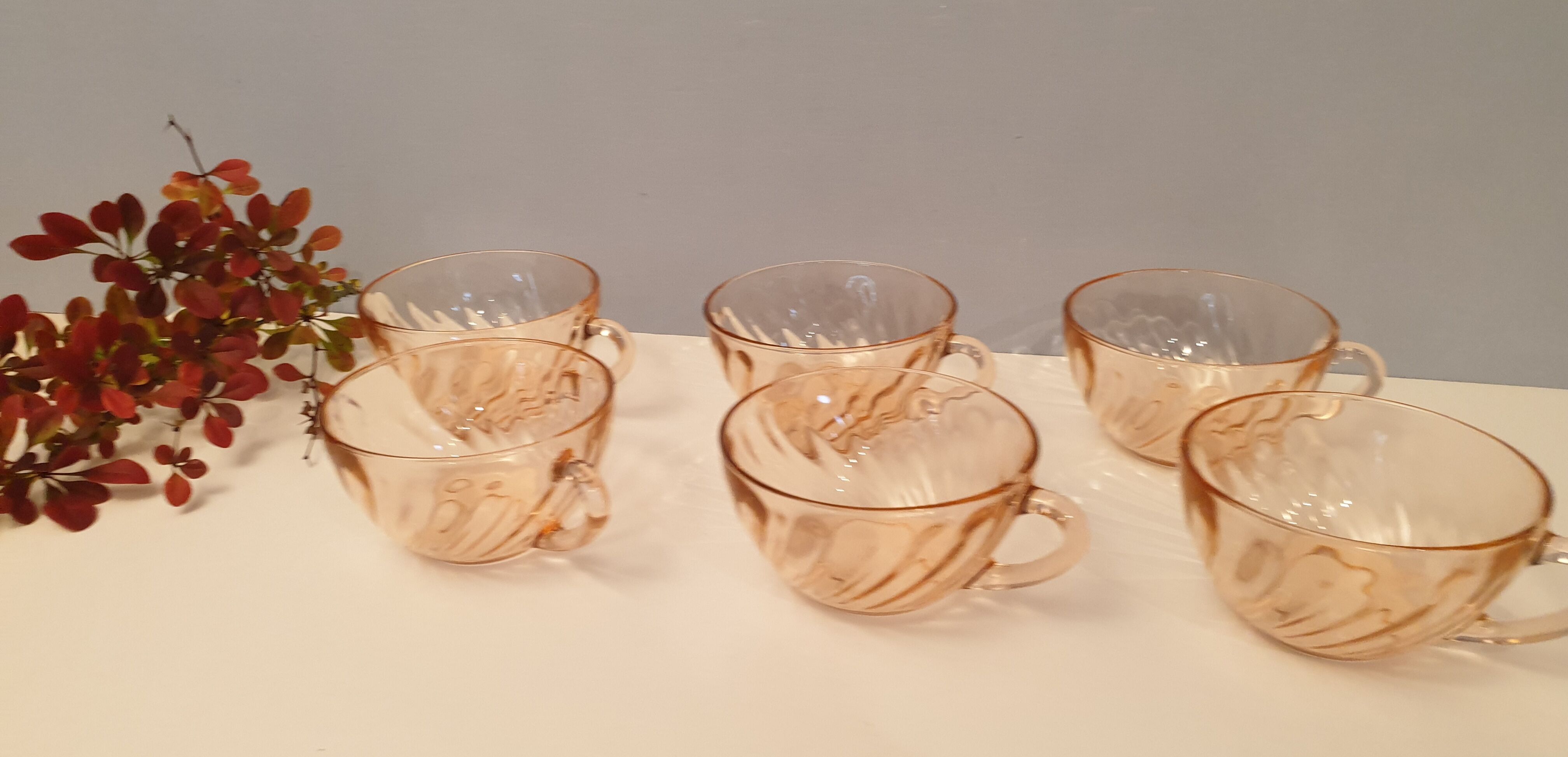 Set of 6 cups pink  70