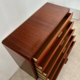 Old Scandinavian style chest of drawers in teak, 70s design, Hülsta vintage brand