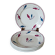 Set of 6 Givors dessert plates, Perce-Neige model, 1950