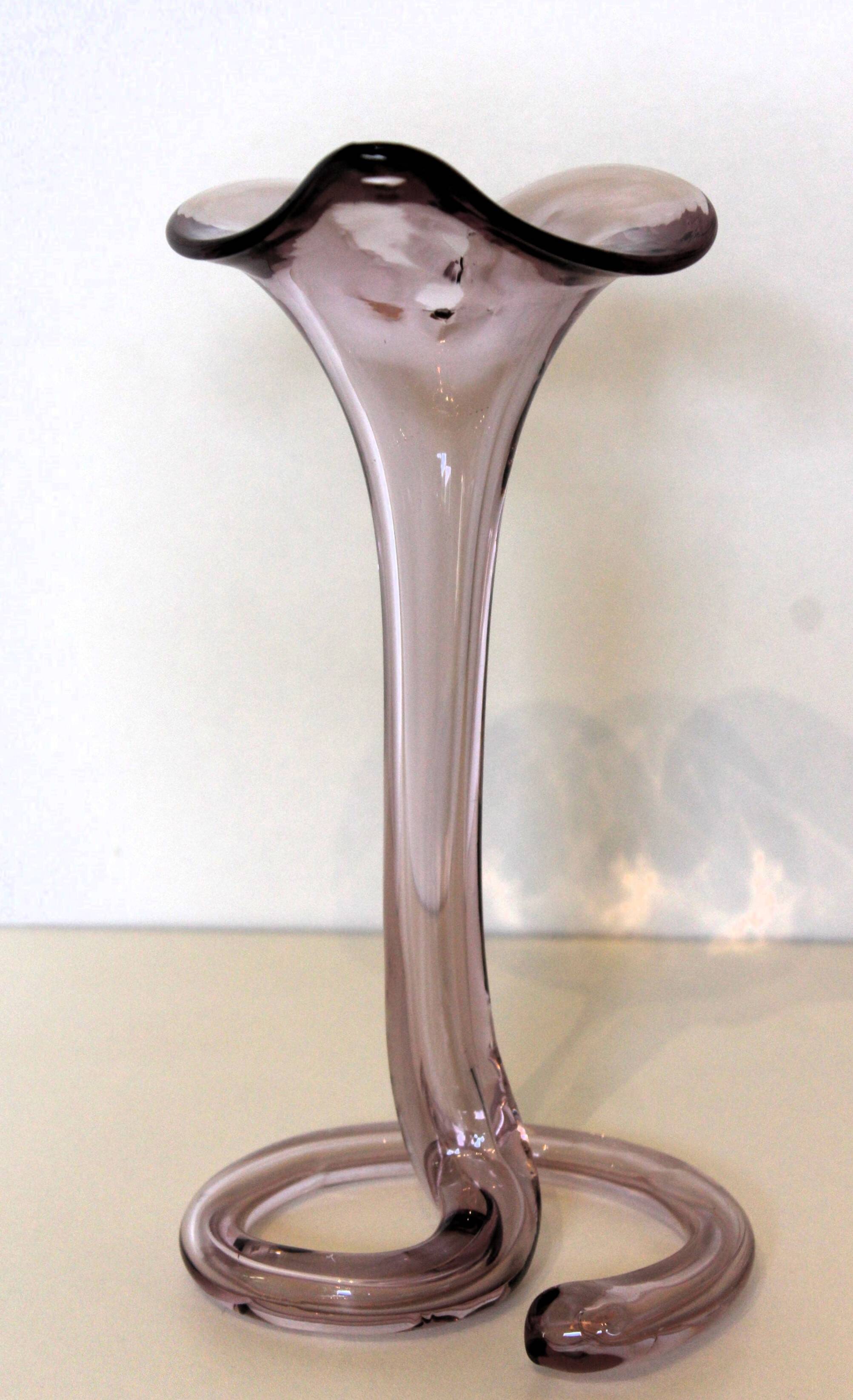 Vase soliflore arum en verre soufflé
