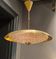 Carl Fagerlund, modern Swedish pendant in brass and beautiful Orrefors glass.