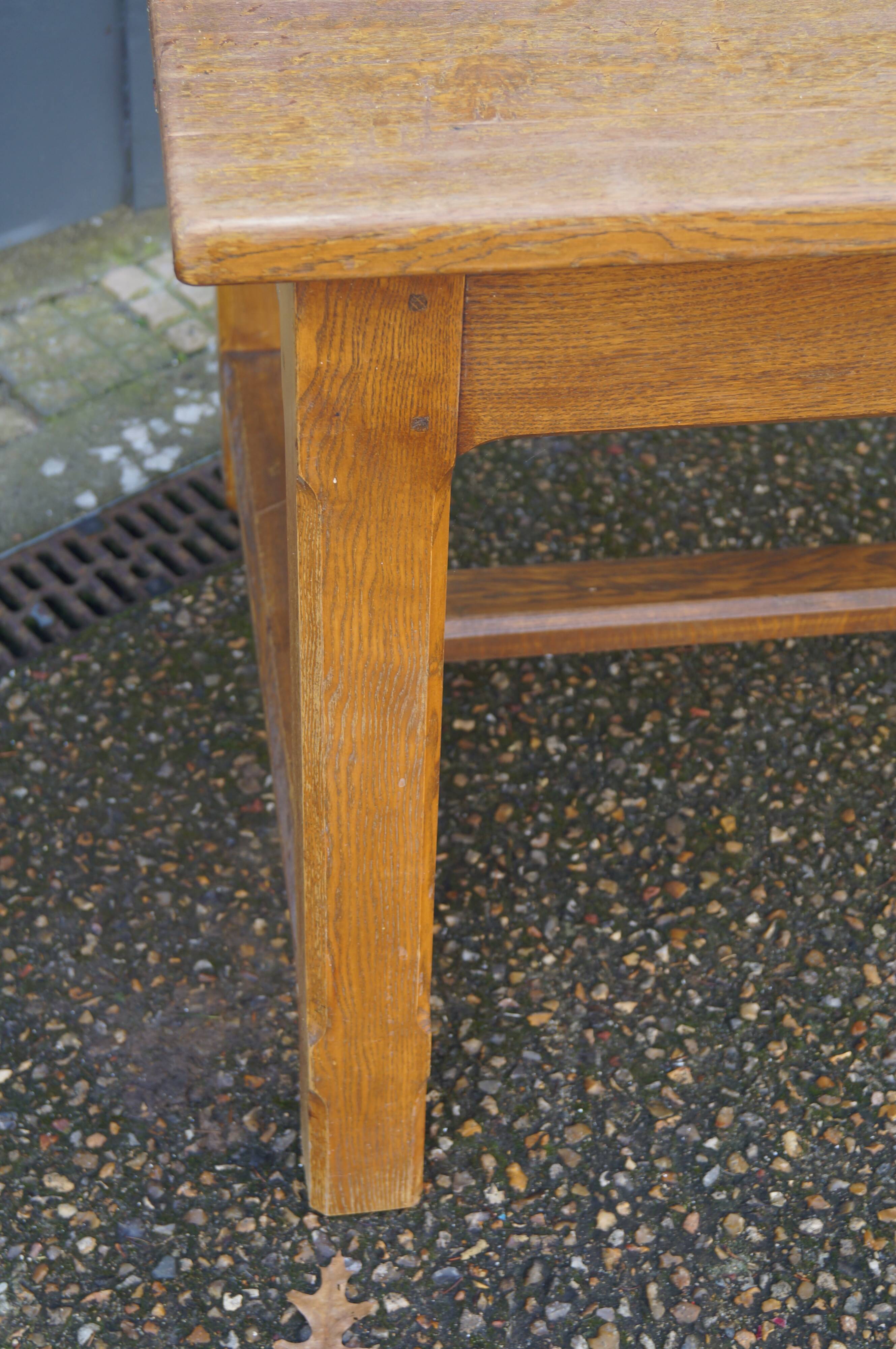 Oak drawer farmhouse table