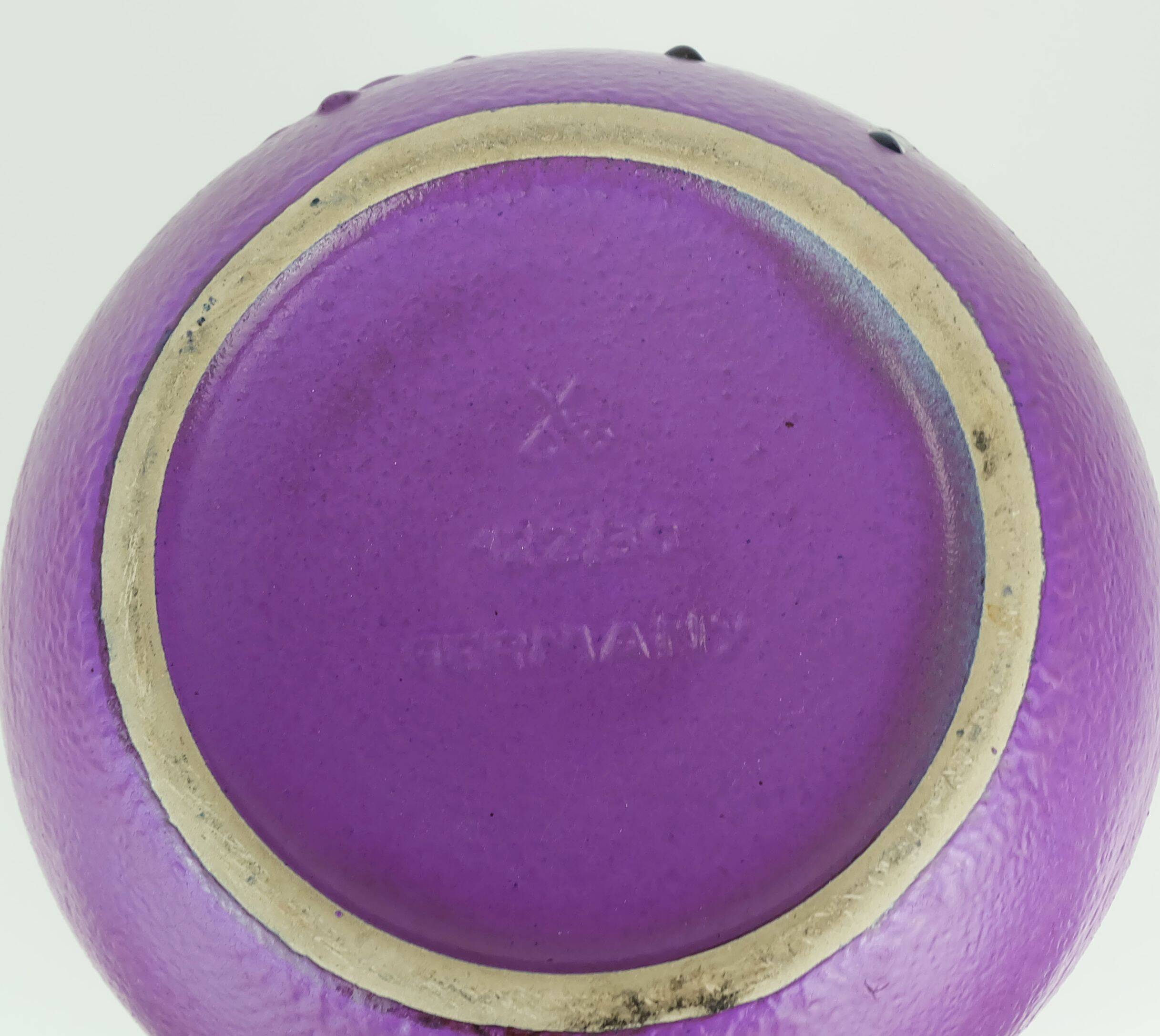 mid century vase dumler & breiden vase model 122/30 with rare colorful patt