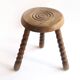 Spiral leg tripod stool