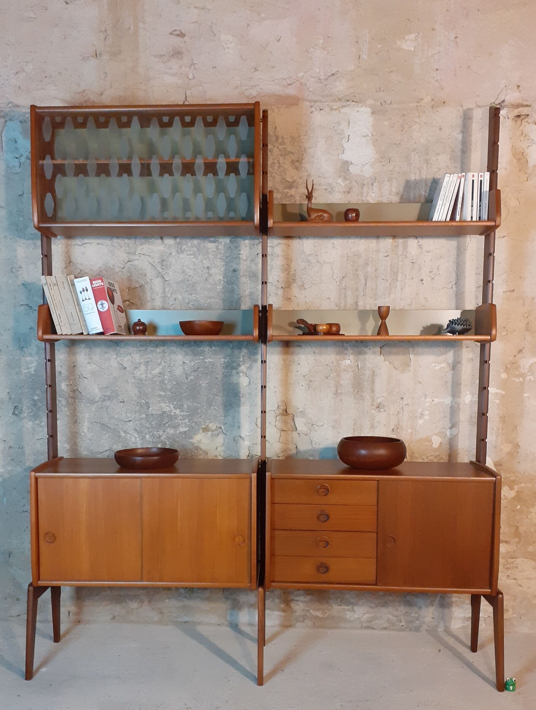 Norwegian teak storage furniture, Ergo model, 2 modules by blindheim