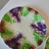 3 plates Sarreguemines in slip