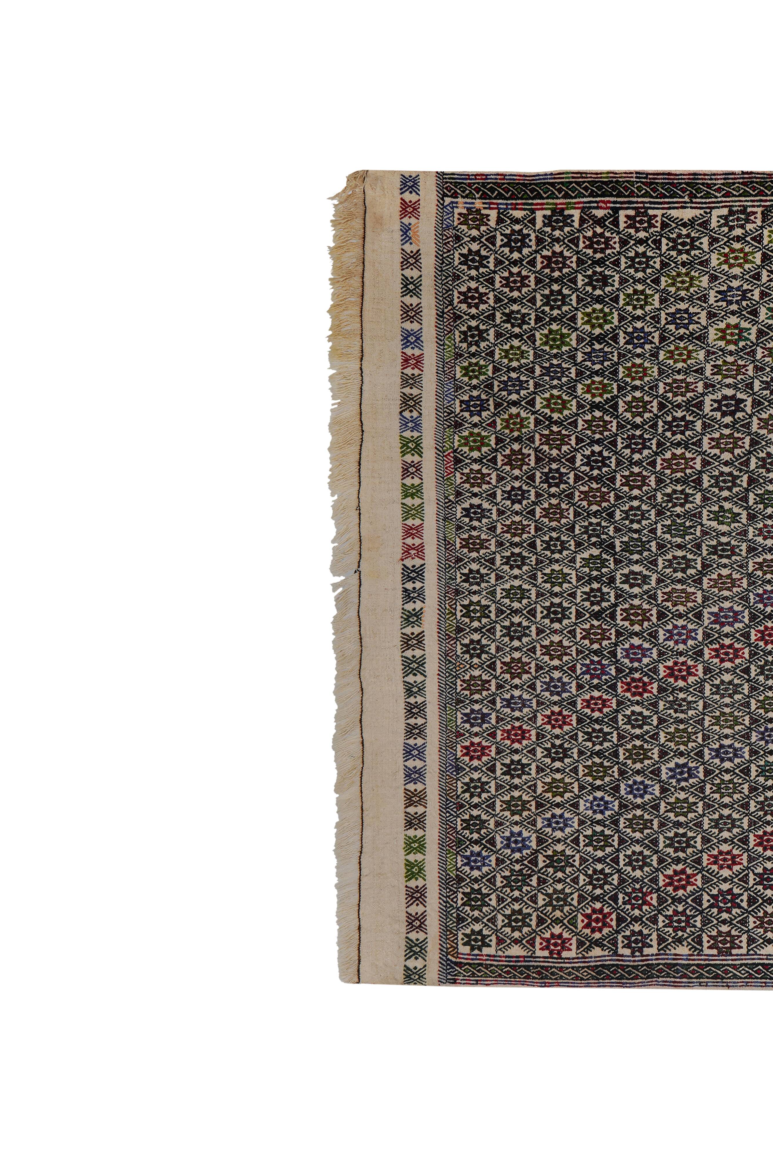 Vintage Turkish Oushak Handwoven Rug 147x211 cm