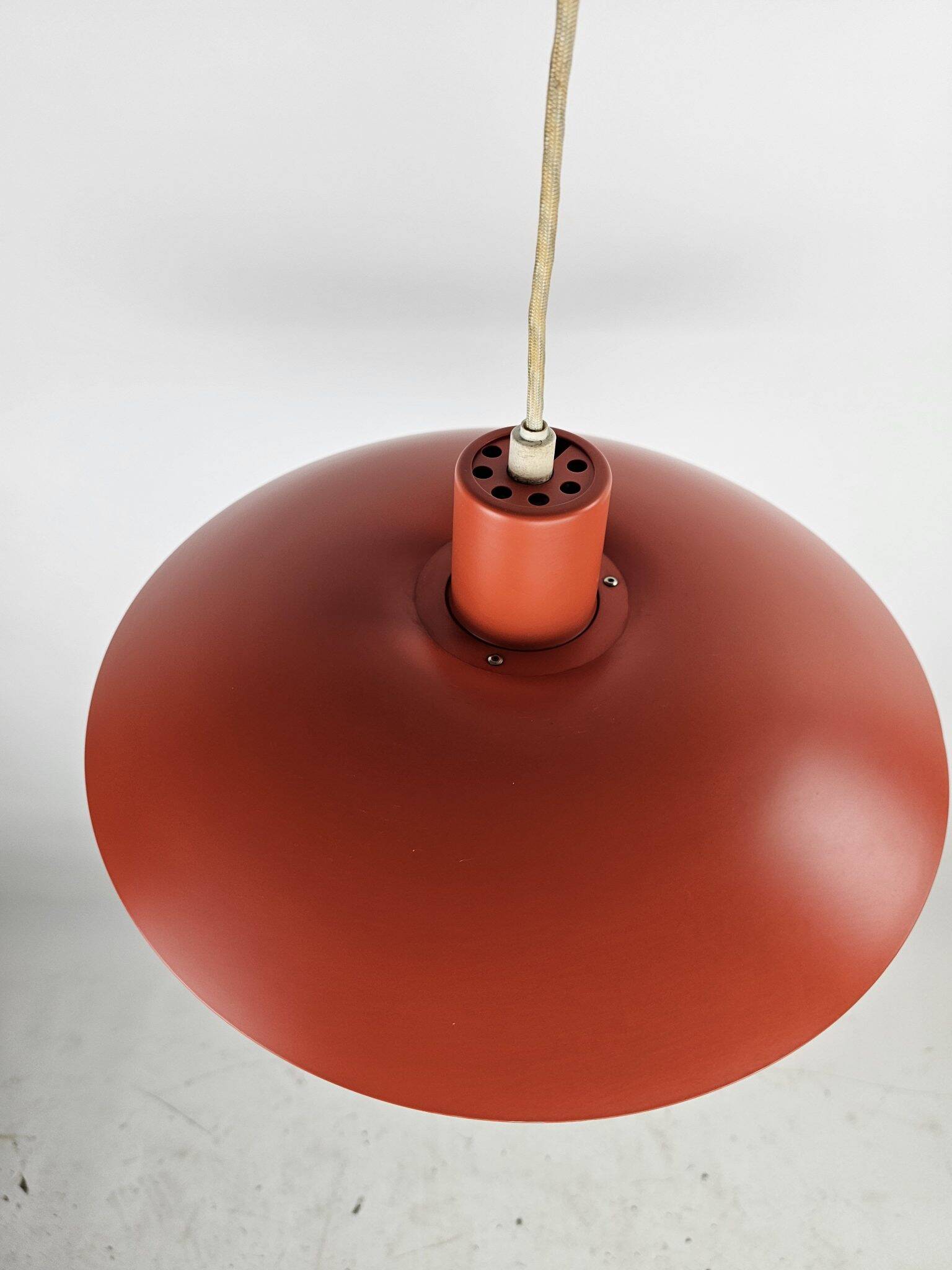 Louis Poulsen PH 4/3 pendant lamp orange metal shades by Poul Henningsen