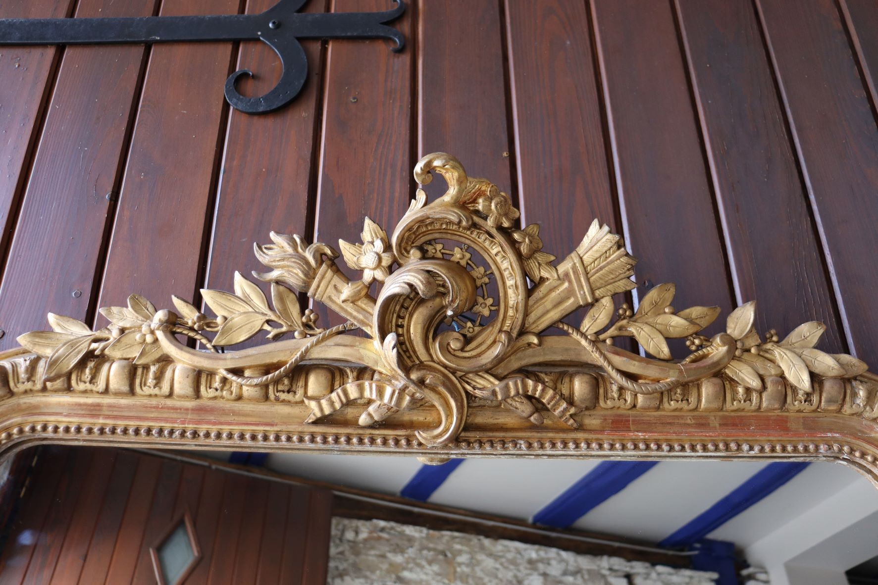 Mirror Louis Philippe gilded, 166 x 100 cm