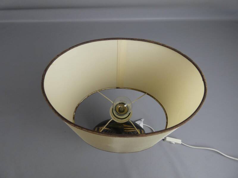 Horus Lamp - Georges Deliège signed ceramic - Art Deco style (circa 1970)