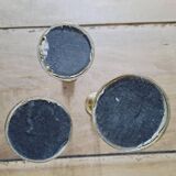 3 art deco candlesticks