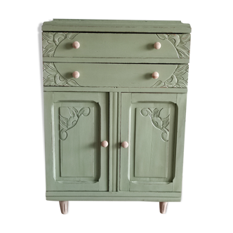 Khaki green Art Deco dresser