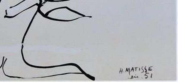 Lithographie sur papier fort Matisse d'après Le buisson 1994