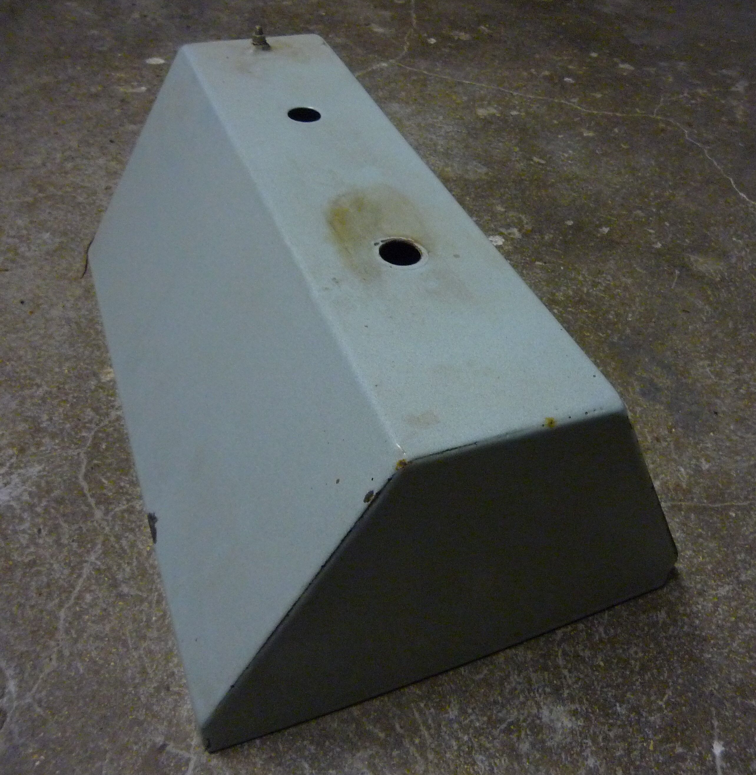 Industrial suspension in enamelled folded metal, vintage 60s