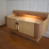 Meuble bar console vinyle vintage en formica
