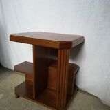 Table gueridon desserte art deco en noyer