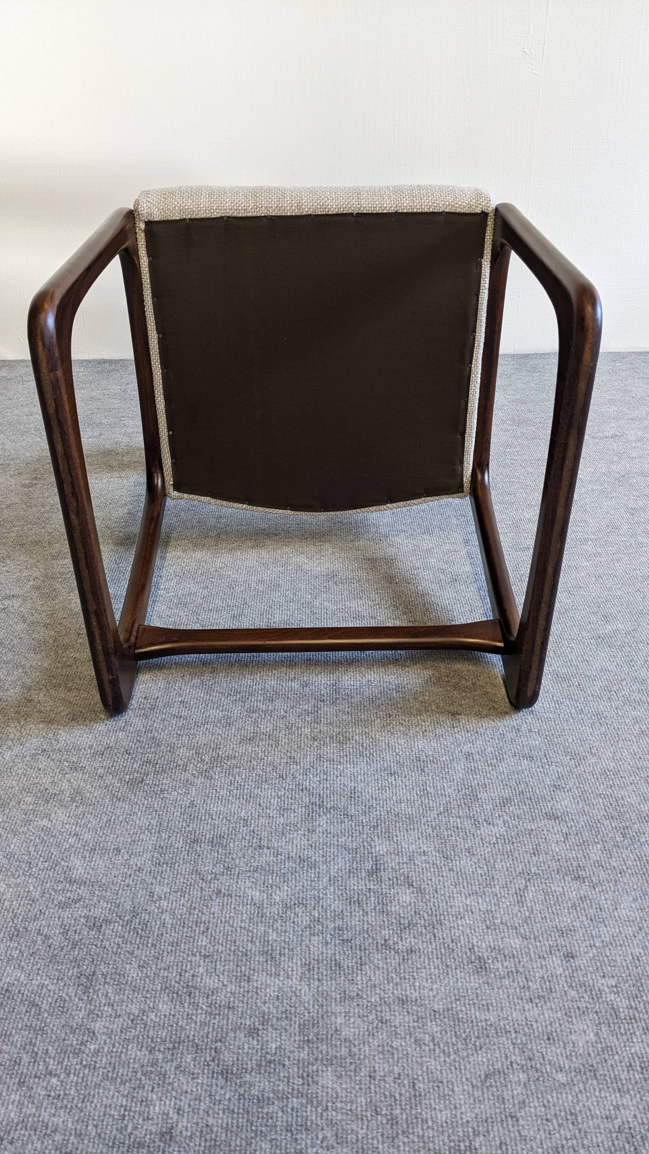 Series of 6 Baumann sled chairs from the 60s/70s