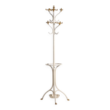 Ancien porte-manteau sur pied en blanc et or (vers 1920)
