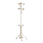 Ancien porte-manteau sur pied en blanc et or (vers 1920)