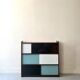 Large closed bookcase in wood and glass, Oscar Furniture design, 1950s