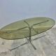 Vintage seventies coffee table in glass and stainless steel