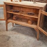 Old glass sideboard on legs