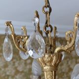 Bronze chandelier - branches with tassels